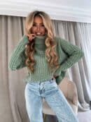 Sweter golf INKO - matcha