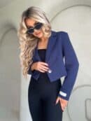 Marynarka dresowa SLIM - granatowa