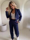 Marynarka dresowa SLIM - granatowa