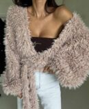 Bluzka KAIRA SHAGGY – jasny beż