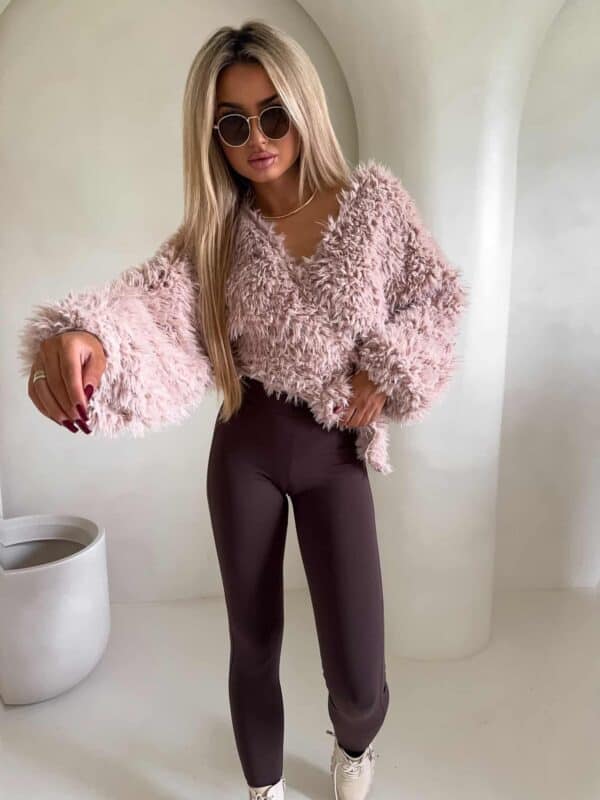 Bluzka KAIRA SHAGGY – jasny beż