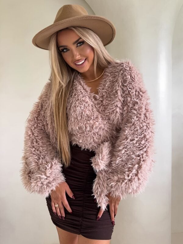 Bluzka KAIRA SHAGGY – jasny beż