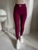 Legginsy FIT logo - bordowe