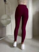 Legginsy FIT logo - bordowe