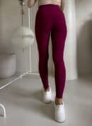 Legginsy FIT logo - bordowe