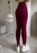 Legginsy FIT logo - bordowe