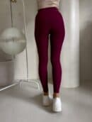 Legginsy FIT logo - bordowe