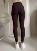Legginsy FIT logo - czekoladowe