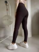 Legginsy FIT logo - czekoladowe