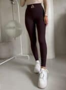 Legginsy FIT logo - czekoladowe