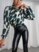 Bluzka LIVIA print - zielona
