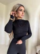 Bluzka SABRINA pianka - czarna Bluzka SABRINA pianka - czarna