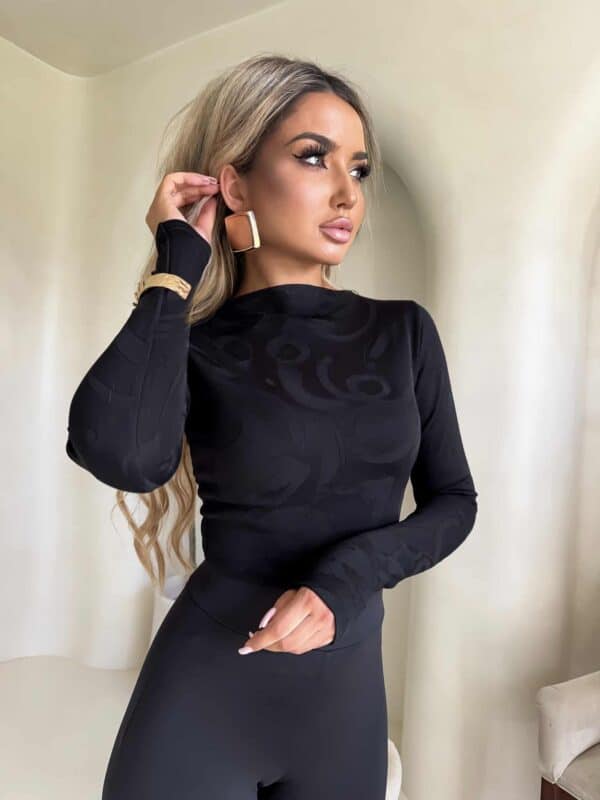 Bluzka SABRINA pianka - czarna Bluzka SABRINA pianka - czarna