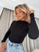Bluzka SABRINA pianka - czarna Bluzka SABRINA pianka - czarna