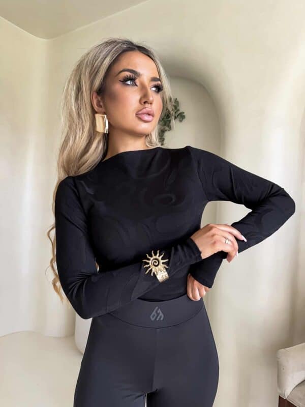 Bluzka SABRINA pianka - czarna Bluzka SABRINA pianka - czarna