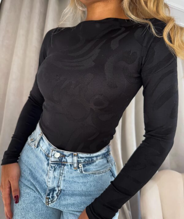 Bluzka SABRINA pianka - czarna Bluzka SABRINA pianka - czarna