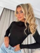 Bluzka SABRINA pianka - czarna Bluzka SABRINA pianka - czarna