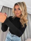 Bluzka SABRINA pianka - czarna Bluzka SABRINA pianka - czarna