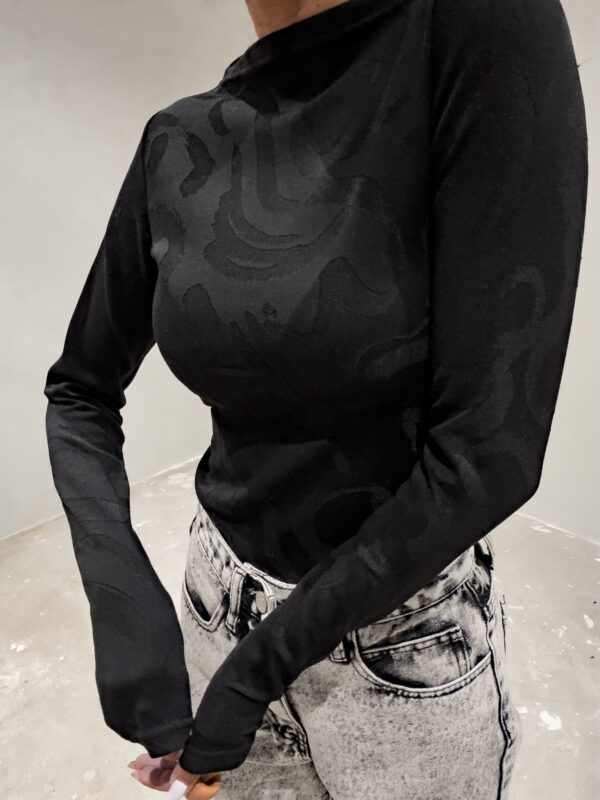 Bluzka SABRINA pianka - czarna Bluzka SABRINA pianka - czarna