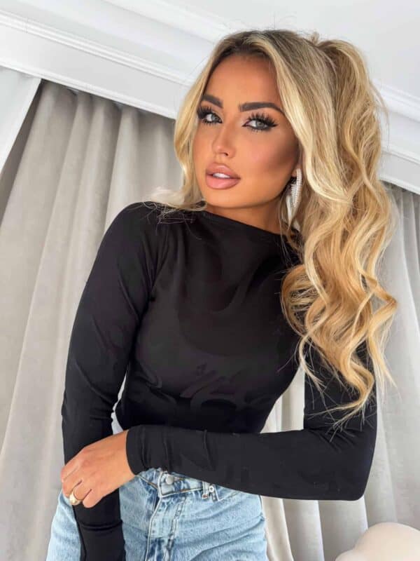 Bluzka SABRINA pianka - czarna Bluzka SABRINA pianka - czarna