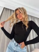 Bluzka SABRINA pianka - czarna Bluzka SABRINA pianka - czarna