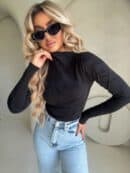 Bluzka SABRINA pianka - czarna Bluzka SABRINA pianka - czarna