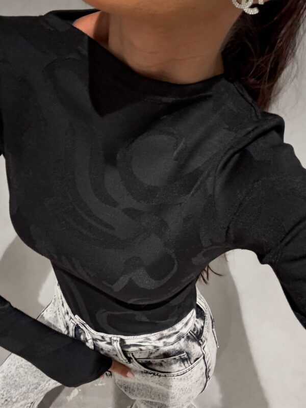 Bluzka SABRINA pianka - czarna Bluzka SABRINA pianka - czarna