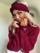 Sweter golf LAVER - bordowy