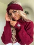 Sweter golf LAVER - bordowy