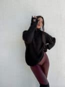 Sweter golf LAVER - czarny