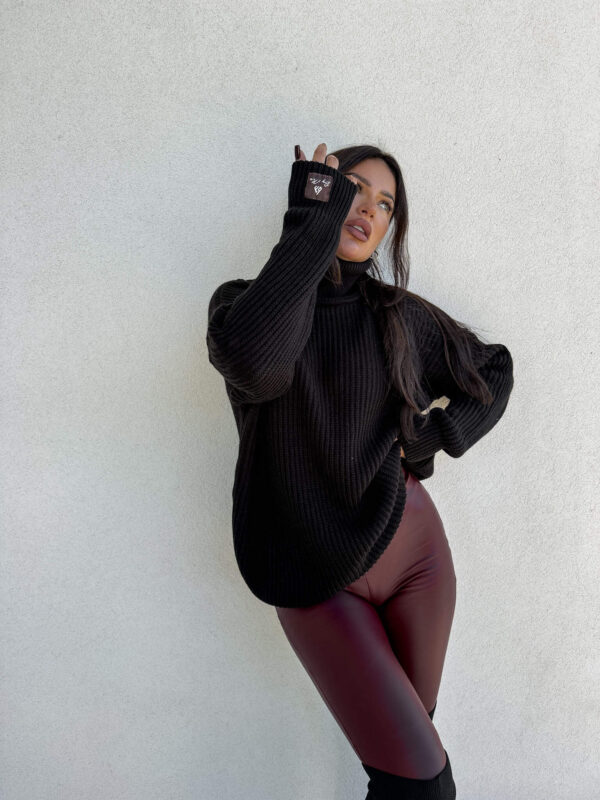 Sweter golf LAVER - czarny