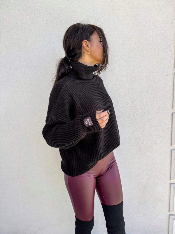 Sweter golf LAVER - czarny