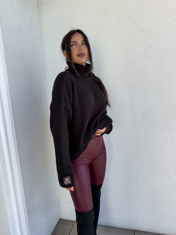 Sweter golf LAVER - czarny