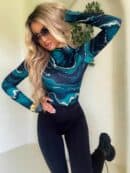 Bluzka SKIN MARMUREK – zieleń Bluzka SKIN MARMUREK – zieleń