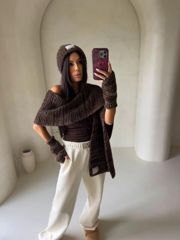 Komplet ALASKA - czekoladowy