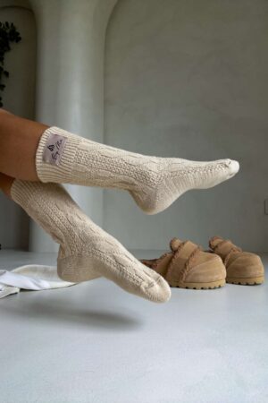 Skarpety WOOL – beżowe