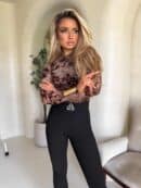 Bluzka SKIN IV transparent print las – czekoladowa Bluzka SKIN IV transparent print las – czekoladowa