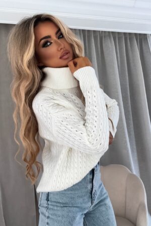 Sweter golf INKO - ecru