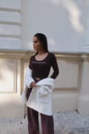 Sweter MAIN ONE czekolada