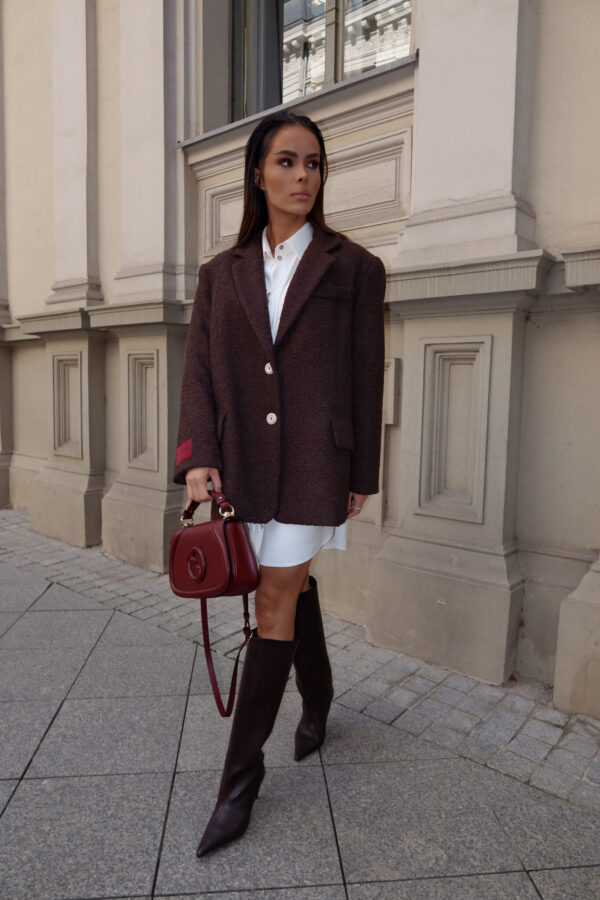 Marynarka FEMININE czekolada