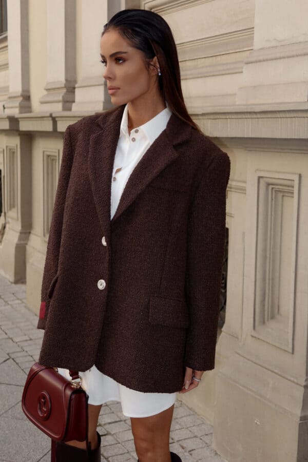 Marynarka FEMININE czekolada