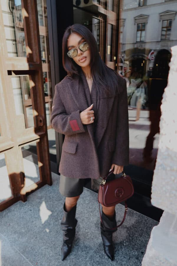 Marynarka FEMININE czekolada