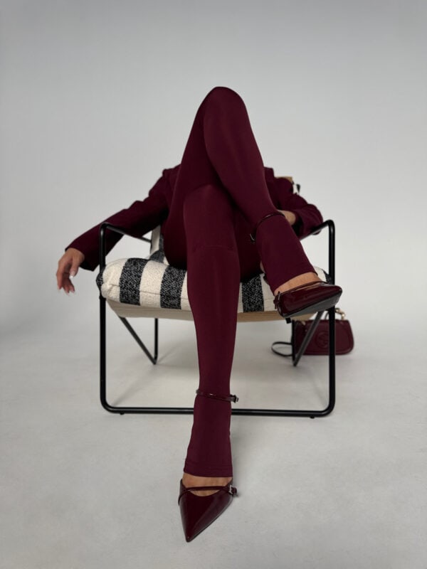 Legginsy HIDDEN bordo