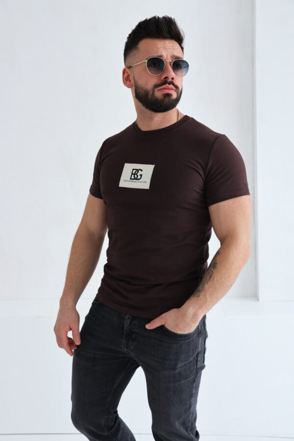 T-Shirt męski BG Bing | gorzka czekolada