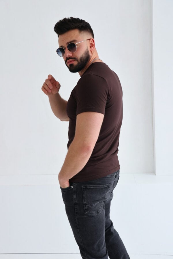 T-Shirt męski BG Bing | gorzka czekolada