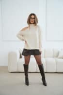 Sweter damski BG Gigi | jasny beż