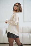 Sweter damski BG Gigi | jasny beż