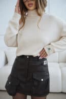 Szorty damskie BG Hadid | gorzka czekolada