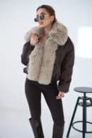 Kurtka damska BG Luxury | gorzka czekolada Kurtka damska BG Luxury | gorzka czekolada