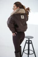 Kurtka damska BG Luxury | gorzka czekolada Kurtka damska BG Luxury | gorzka czekolada